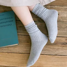 Новые стильные однотонные женские носки без пятки на осень и зиму, 10 цветов, хлопковые блестящие носки, женские носки