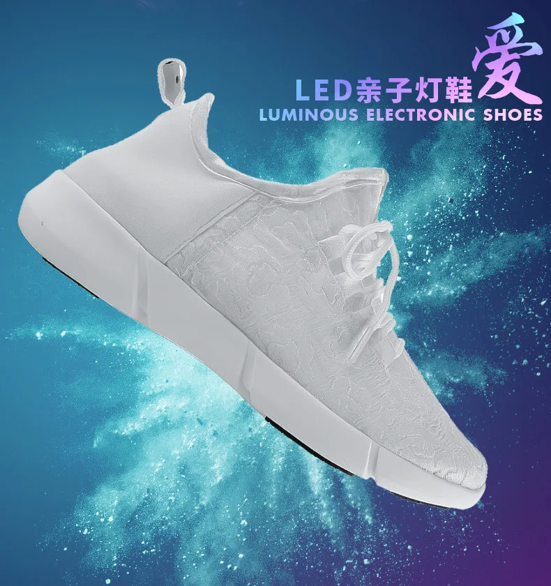 Sapatos de Corrida Fibra Óptica Usb Recarga Unclejerry Brilhar Sapatos Meninos Meninas Leve Tênis Levou Luz Verão Sapatos 25 790?_02