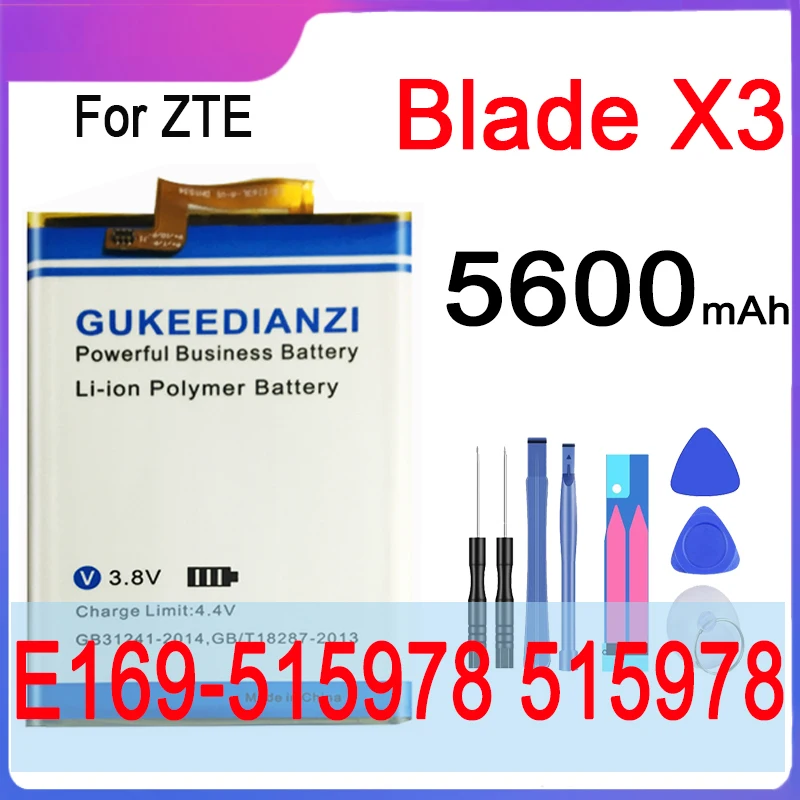 GUKEEDIANZI E169-515978 515978 мобильный телефон аккумулятор 5600mAh для ZTE Q519T Blade X3 D2 A452 |