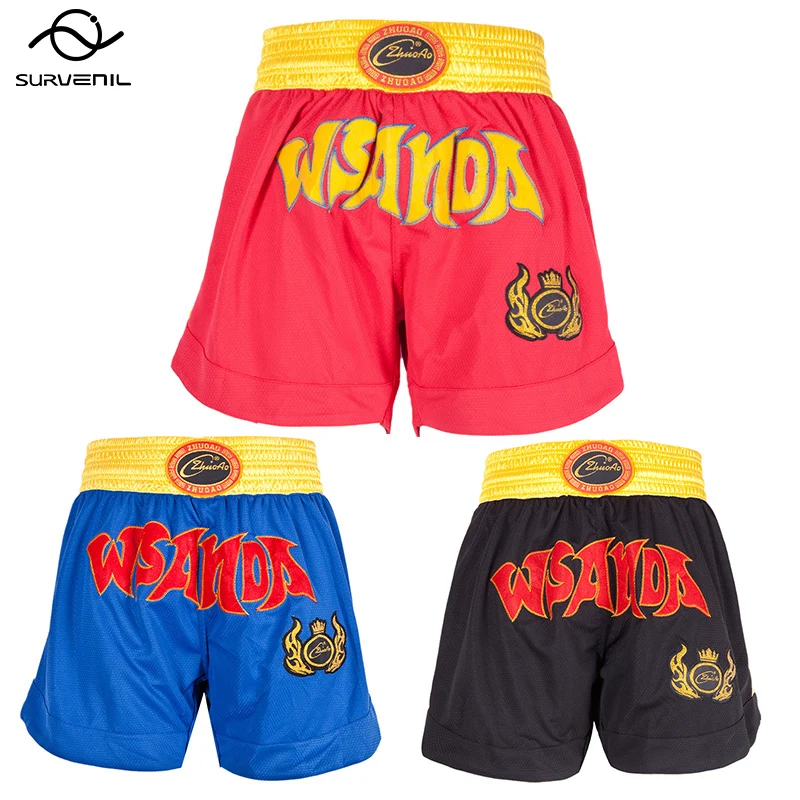 

Sanda Trunks MMA Muay Thai Boxing Trunks Men Boy Match Training Pants Muaythai Clothing Kickboxing Fighting Grappling Shorts 4XL