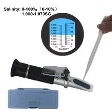 0-10% аквариумная Соленость рефрактометр гидрометр 1,000-1.040SG рефрактометр соленой морской воды морнитор тестер профессиональный