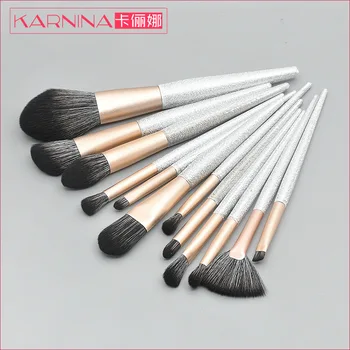 

1K Minimum 10 Silver Thread Makeup Brush Set Soft Plastic Handle Can Private Label Custom Logo If meet Minimum Wholesale Cosmeti