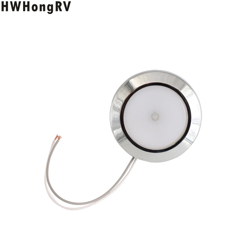 2 PCS Promotion New LED Lamp 12V DC LED Circular Roof Ceiling Light Caravan/RV/Car/Motorhome/Marine