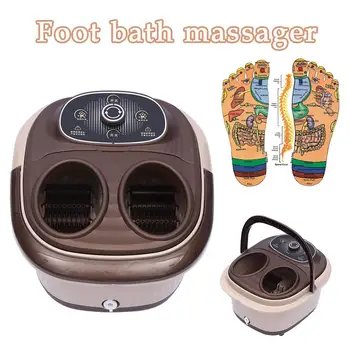 

Electric Foot Massager Machine With Deep Vibration Massager Heated Masssage Rollers Soothe Relax Tired Feet Foot Bath Massager