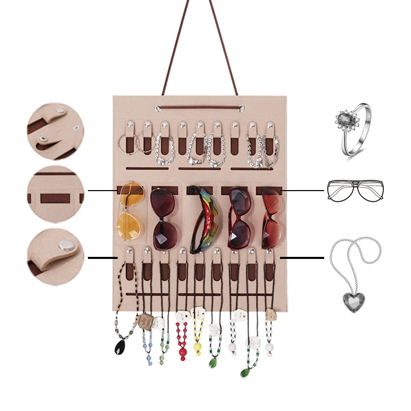 Очки солнцезащитные очки органайзер для хранения ювелирных изделий подвесная сумка настенное крепление держатель для очков переносные серьги ожерелья браслеты кольца St
