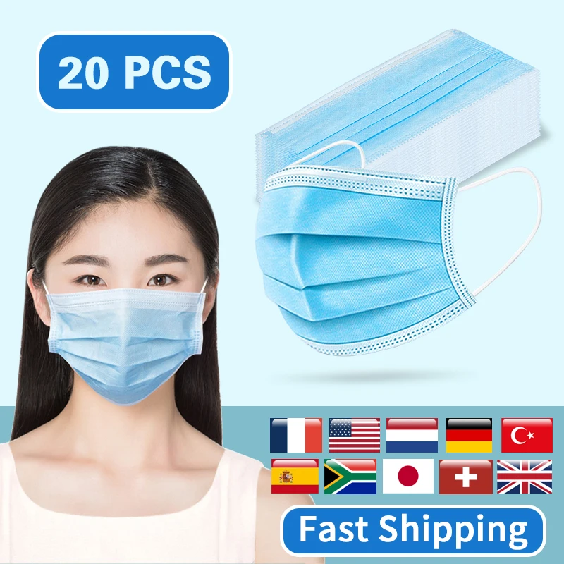 

3 Ply Disposable Face Mask Mouth Breathable Comfortable Earloop Anti Dust for Men Women for Stylist Hair Salon Use