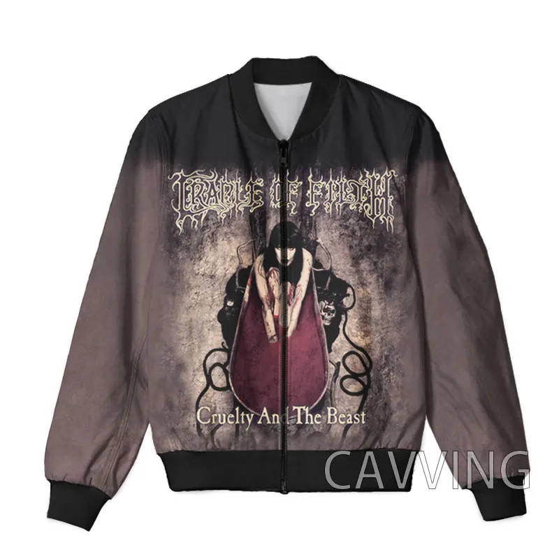 New Fashion Women/Men's  3D Print  Cradle of Filth   Zipper Bomber Jackets Men Overcoat Mens Coat Zip Up Jackets 2