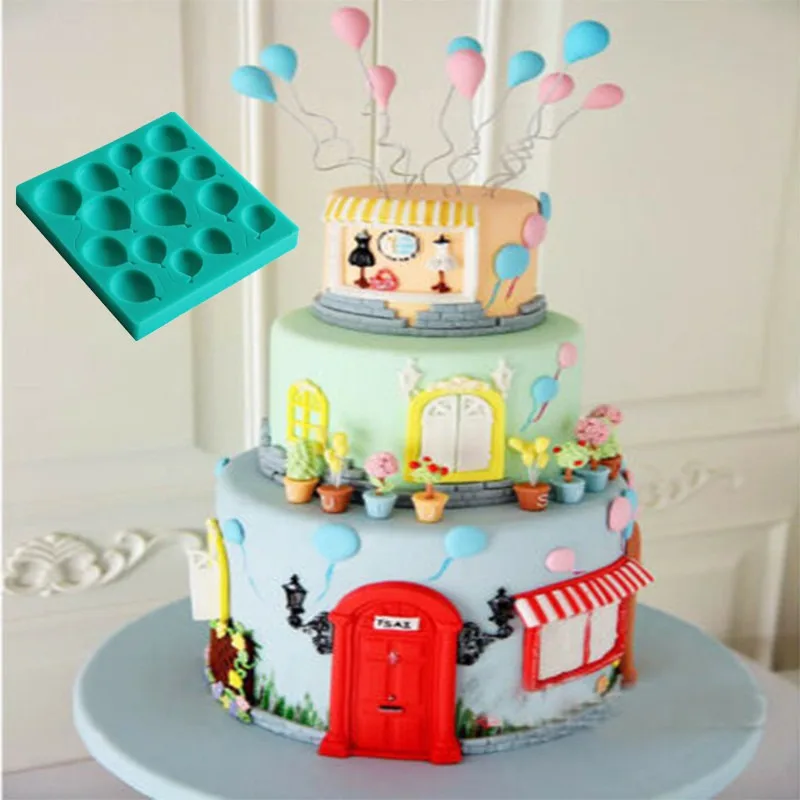 Mold DIY Fondant Balloon Baking Cake Chocolate Decorating Baubles Craft Silicone mold | Дом и сад