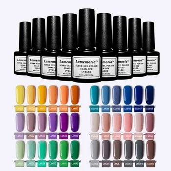 

56 Colors Pure Nail Gel Polish Black White 8ml Vernis Semi Permanant UV Nail Art Lacquer Decoration Need LED Lamp Cured