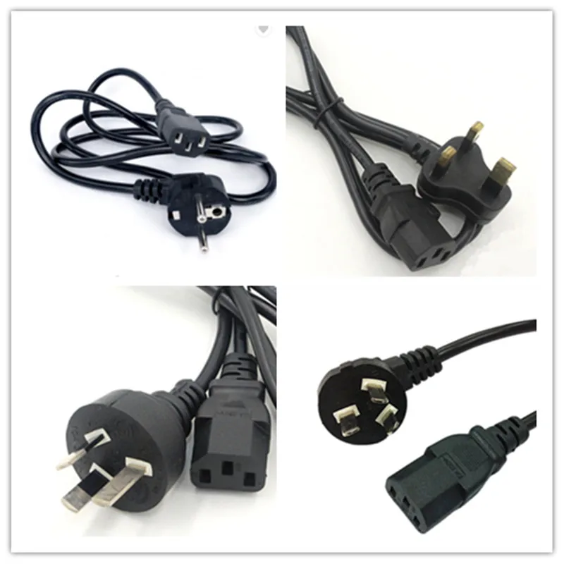 

EU AU US UK Power Cable Euro European American British Australia Australian IEC C13 Power Supply Cord 1.2m 4ft For AC Adapters