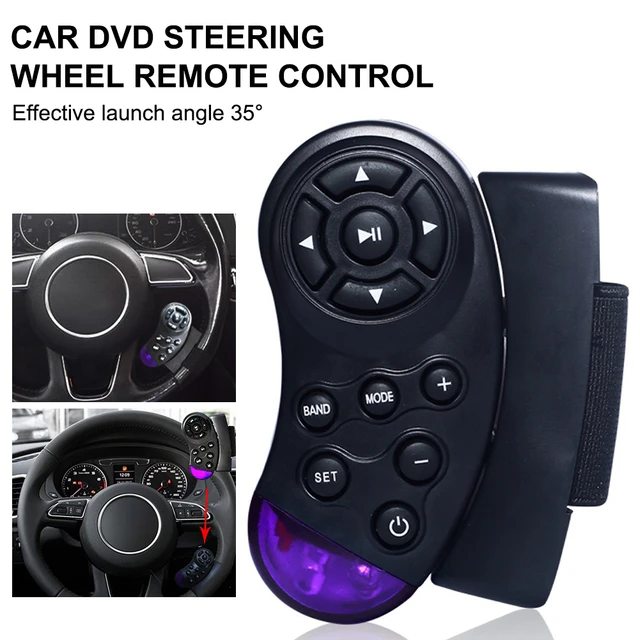 11-schlüssel Universal Auto Lenkrad Fernbedienung Multimedia-Player  Drahtlose Steuerung für Auto Radio DVD VCD Batterie Betrieben - AliExpress