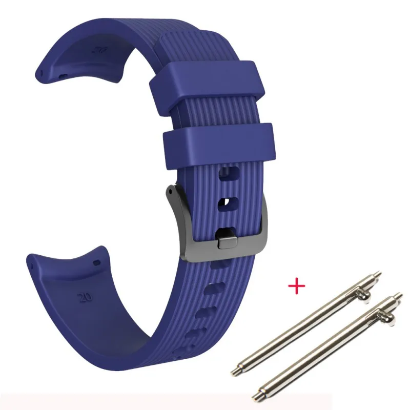 

New Silicone Watch Strap Stainless Steel Pin Buckled Adjustable Soft Lightweight Wristband For Samsung Galaxy Watch 42mm
