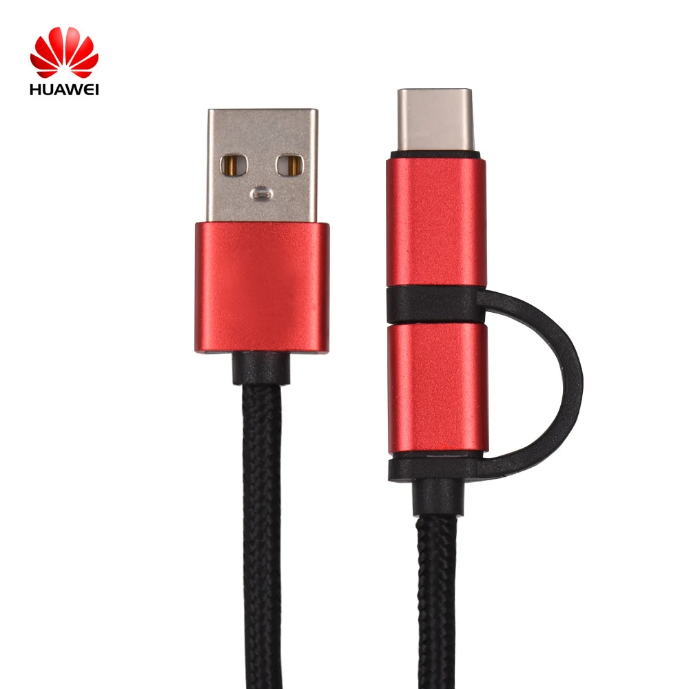 Huawei 2 в 1 кабель для передачи данных type-C Micro USB быстрая зарядка кабели для Xiaomi huawei mate 20 samsung Galaxy Nokia sony Android Phone