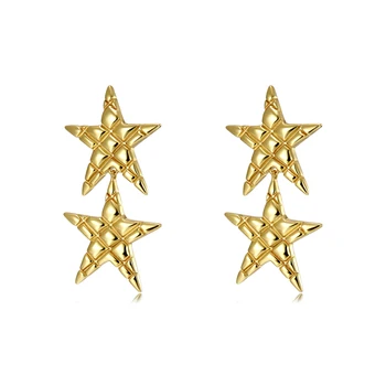 

Advanced geometric diamond five-point star stud earring earrings new star earrings.