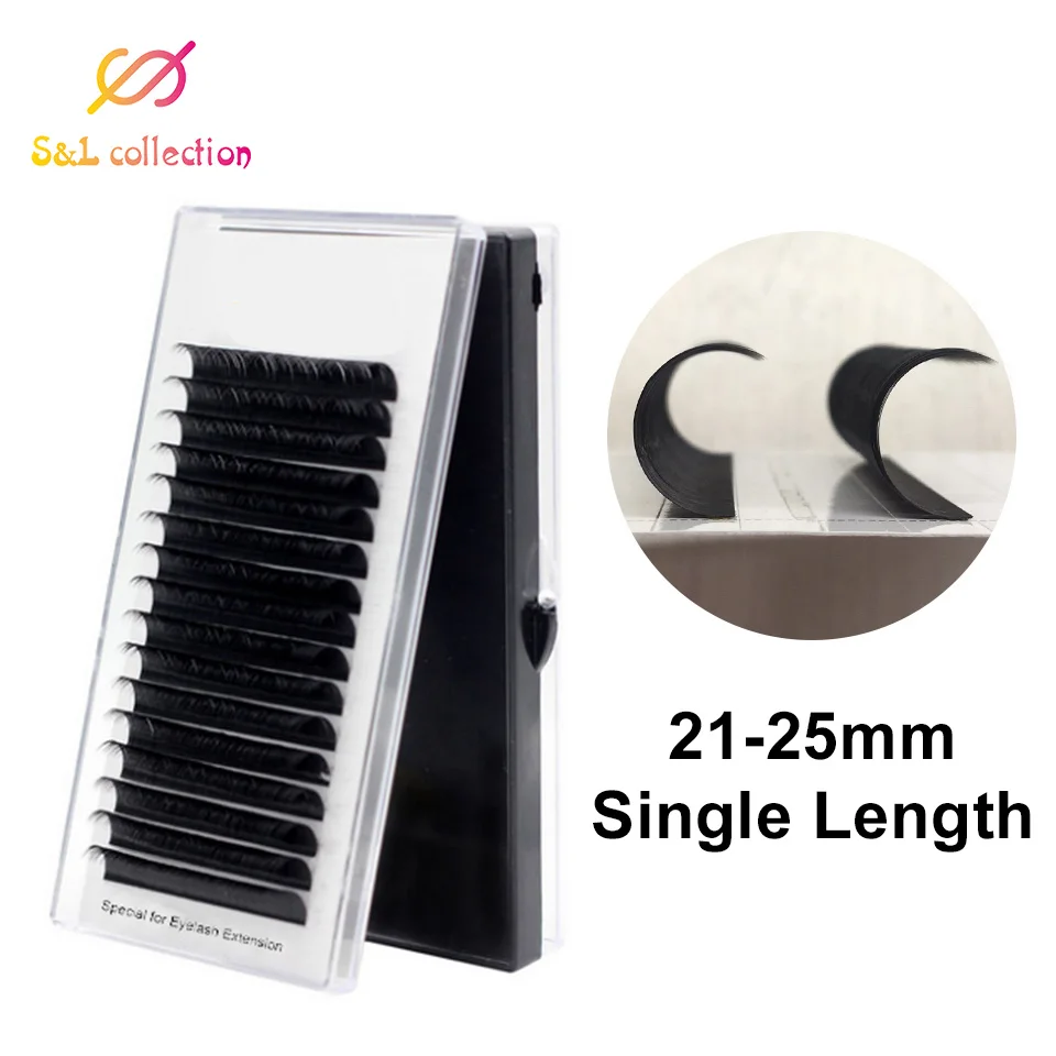 BEAUTY 16rows 21-27mm longest Individual Classic Eyelashes Faux Mink Eyelashes Extension Artificial False Lashes 16rows individual eyelash extension faux cils mink false eyelashes artificial lashes for makeup supplies handmade natural lash