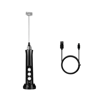 

HOT Milk Frother Handheld Electric Hand Mixer ,Rechargeable Drink Mixer with Stainless Steel Whisks for Latte, Bulletproof