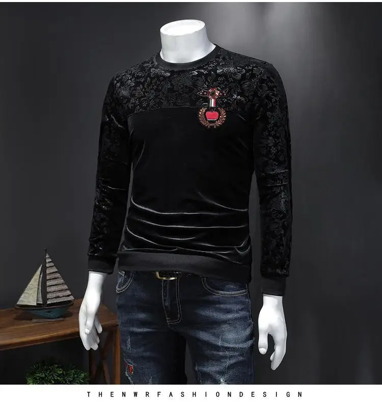 AH11666Fashion мужские топы и тройники Подиумные Роскошные известный бренд Европейский дизайн Короткие вечерние футболки с принтом мужская одежда