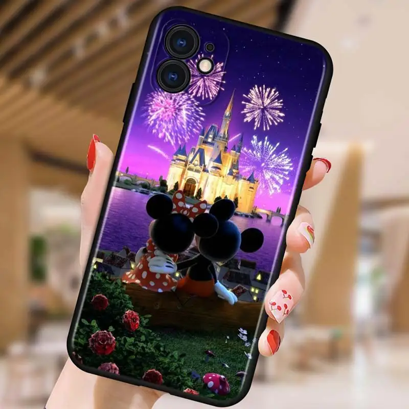13 pro max case Silicone Cover Disney Mickey Castle For Apple iPhone 13 12 Mini 11 Pro XS MAX XR X 8 7 Plus SE 6S Phone Case 13 pro max case
