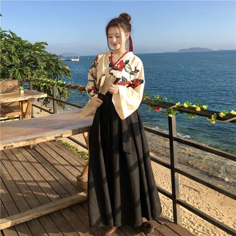 Традиционные японские кимоно ханьфу кимоно костюм гейши Косплей Obi Yukata женские сексуальные японские платья FF2196