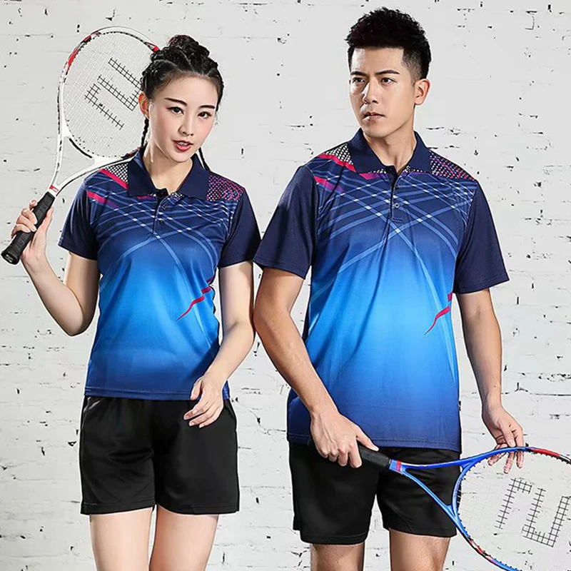Badminton Polo T-Shirt Men Women Kids tennis shirt Quick Dry Short-Sleeve Training Breathable short sleeve t shirt sports clothes