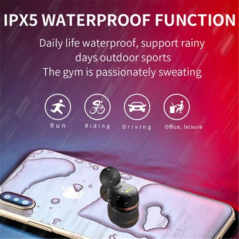 A3 TWS Bluetooth наушники IPX5 водонепроницаемые мини портативные беспроводные наушники HIFI вкладыши для IOS Android телефон для Xaiomi huawei