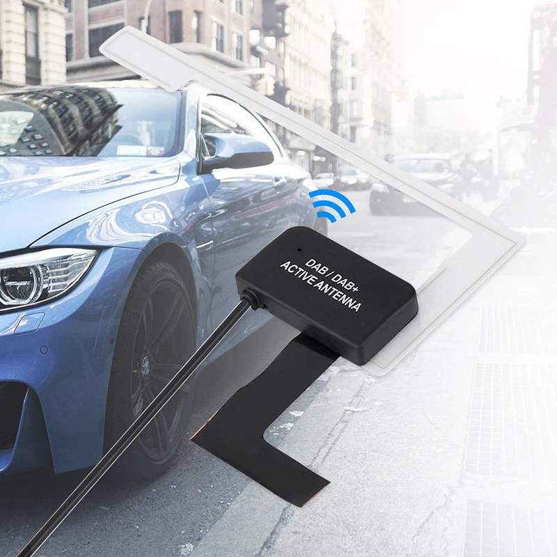 3M DC5V/12V DAB/DAB+ Signal Antenna Aerial Splitter Adapter Car Radio Active SMB Connector FPC printed antenna SMA connector