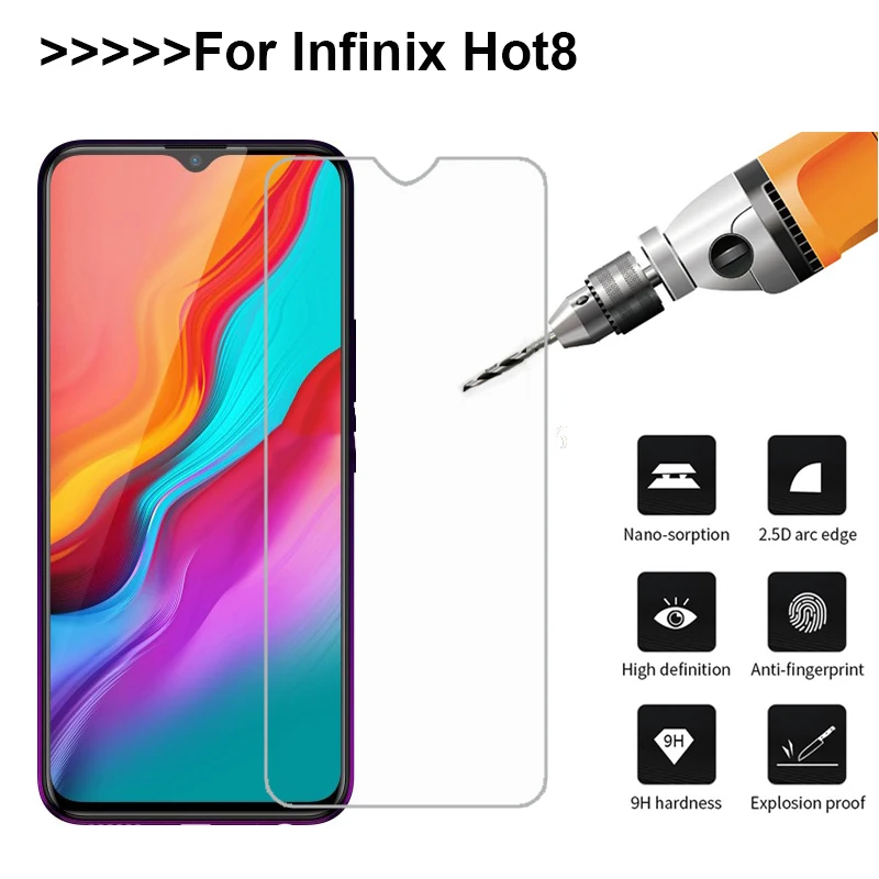 Закаленное стекло 9H 2.5D для infinix S4 Премиум Защитная пленка экрана hot s4 8|Защитные