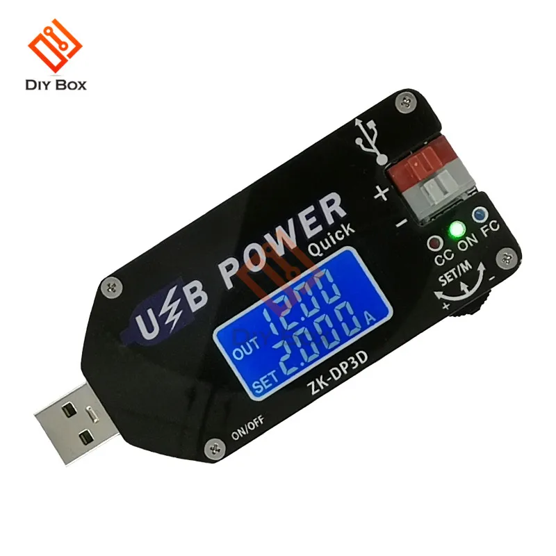 USB Цифровой Регулируемый силовой модуль с регулировкой напряжения CC CV 1-30V 2A 15W USB TYEPE-C QC2.0 3,0 Быстрая зарядка