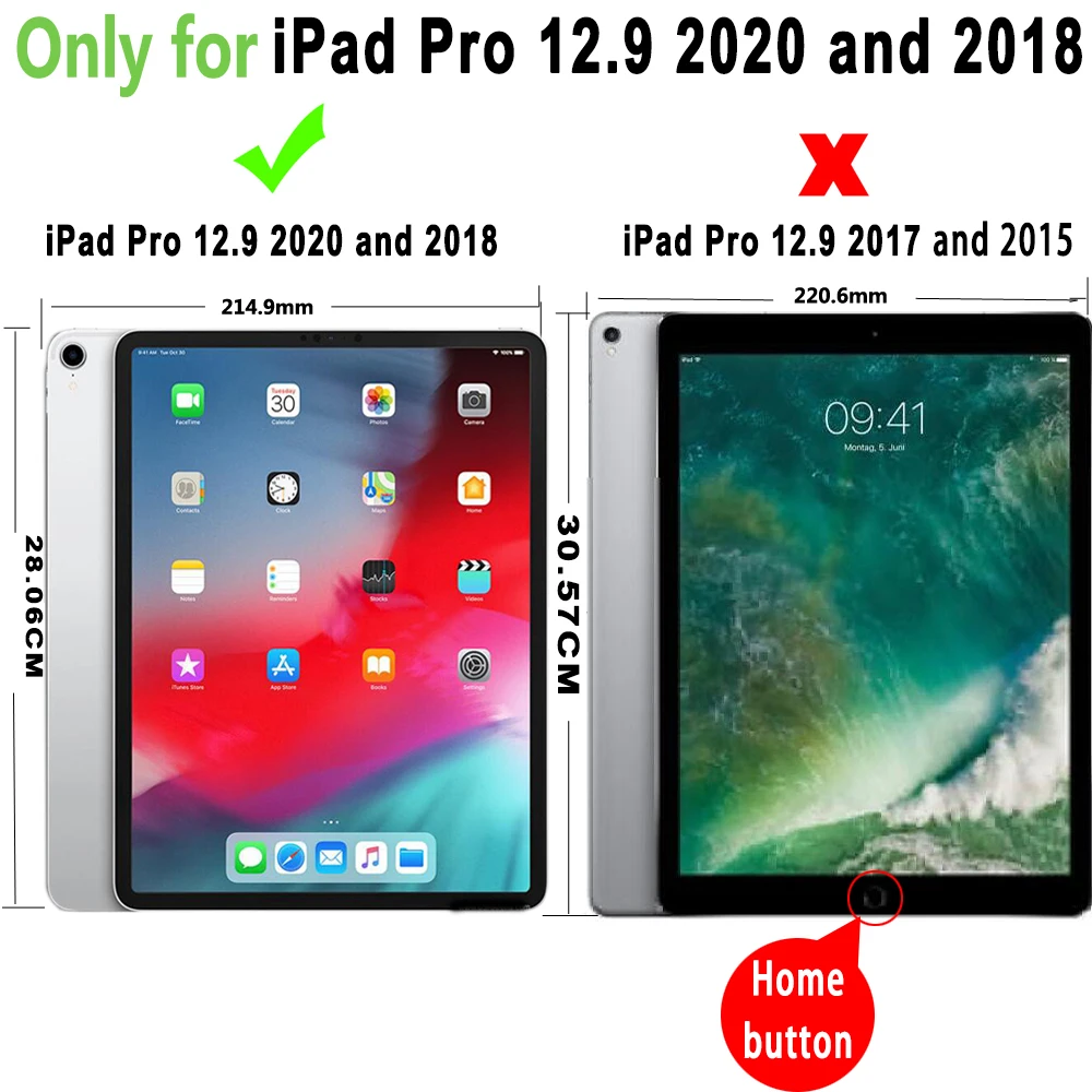Чехол для Apple iPad Pro 12 9 2020 2018 4th 3rd поколения A1895 A1983 тонкая клавиатура чехол