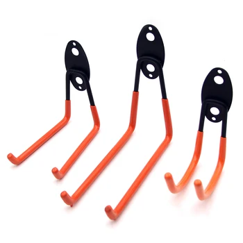 

Metal Garage Storage Double Hooks Heavy Duty Wall Mount Non-slip Garage Hanger for Organizing Power Tools Ladders Bulk Items