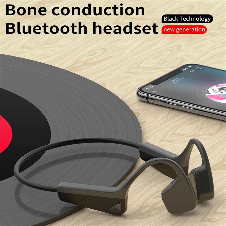 PGDM V11 orijinal kemik iletimli kulaklık Bluetooth kablosuz spor kulaklık ile eller serbest koşu için mikrofon kulaklık