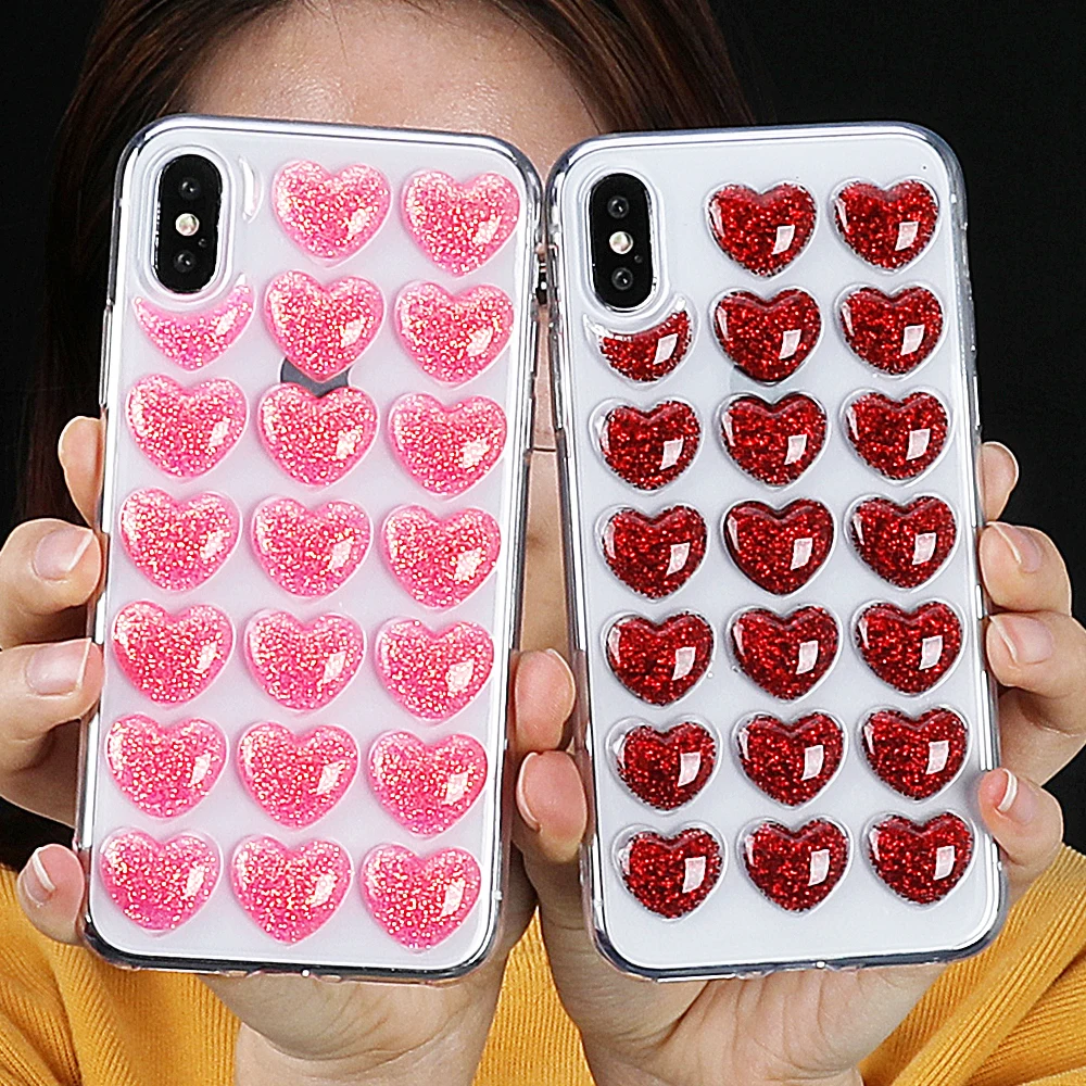 SUYACS чехол для телефона iPhone 11 Pro XR XS Max 6 6S 7 8 Plus X Love Heart прозрачный мягкий ТПУ