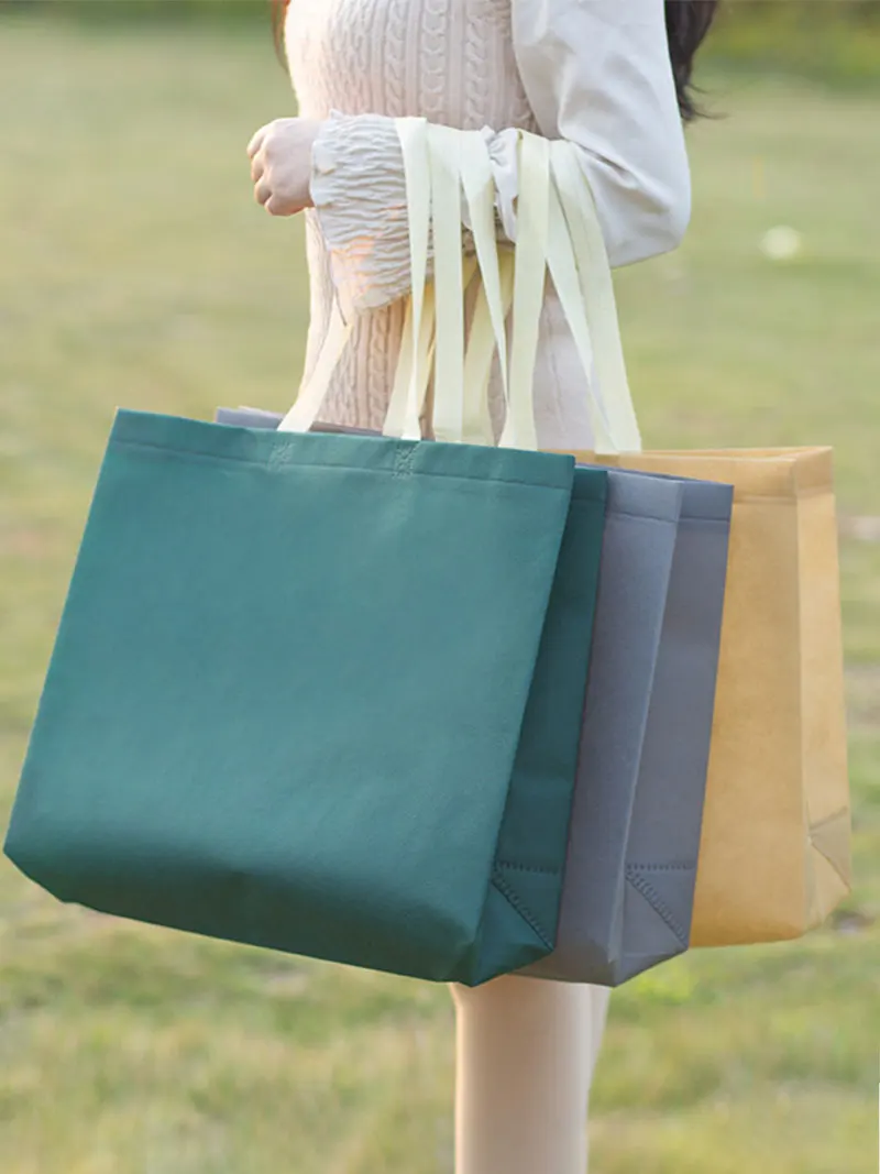 Large Capacity Eco Non-Woven Fabric Shopping Bag Reusable Grocery Bag Purse 