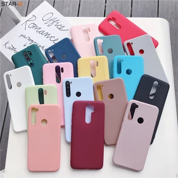 Перейти на Алиэкспресс и купить Силиконовый Чехол 17 ярких цветов для xiaomi redmi note 8 pro 8 t 7 7a 8a k20 k30 5 6 pro 8 t xiomi Матовый Мягкий ТПУ чехол для задней панели fundas
