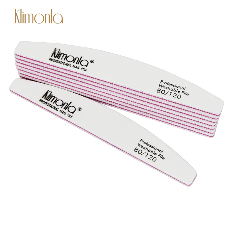 

10Pcs klimonla 80/120 Professional Nail File Buffer Sanding Polishing Double Sided UV Gel Nail Polisher Manicure Pedicure Tools