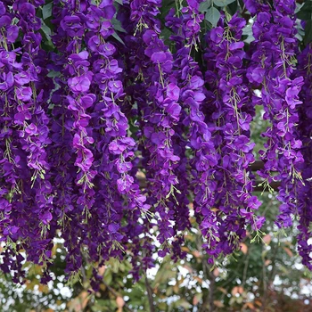 

97cm 6PCS/lot Artificial Silk Wisteria Hanging Plants For Wedding Party Home Garden Decor Decorative Hanging Flowers 5