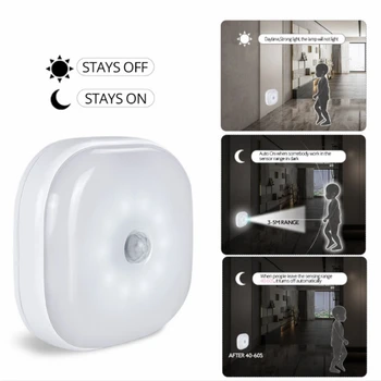 

10LED PIR Motion Sensor Night Lights Led cabinet night lamp Battery Sensor lights for Closet Wardrobe stair Hallway home bedroom