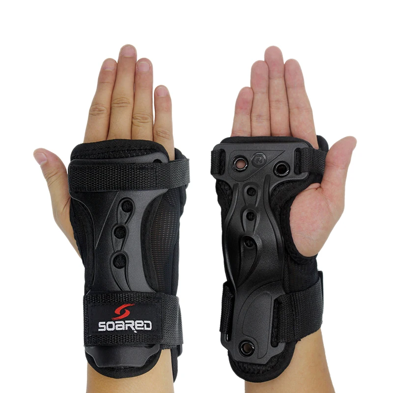 

SOARED 1 Pair Adjustable Snowboarding Gloves Wrist Support Skating Palm Care Gauntlets Protective Gear Ski Guard Pad Brace