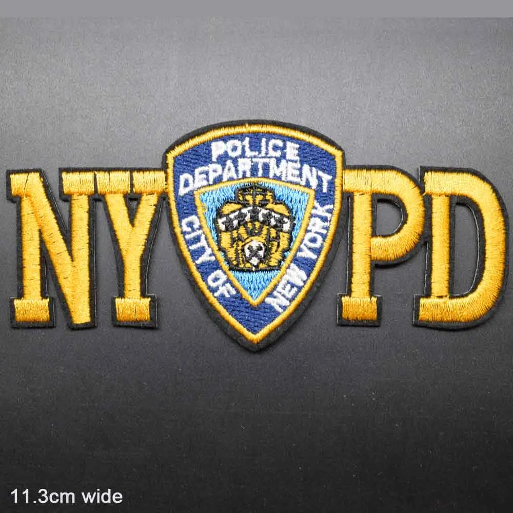 NYPD Нью-Йоркский отдел полиции, железные вышитые нашивки для одежды, наклейки для одежды, одежда оптом - Цвет: NYPD