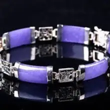 Счастливый фиолетовый браслет из натурального камня