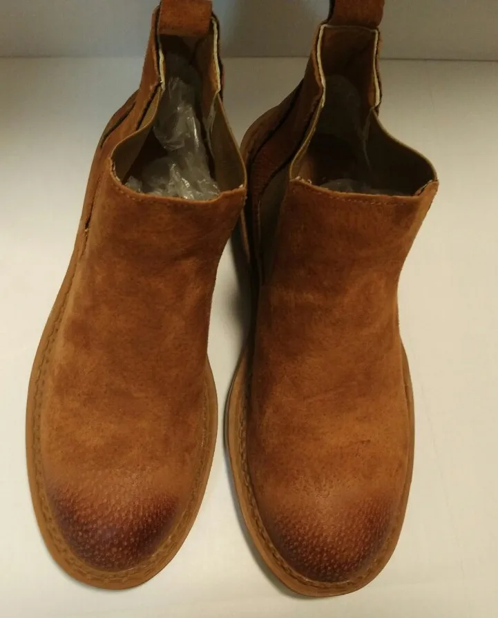 Весенние матовые ботинки «Челси» из натуральной кожи; женские повседневные ботинки; модная женская обувь в консервативном стиле; обувь на плоской подошве; 9 ярких цветов - Цвет: Brown II
