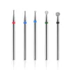 BNG 5PCS Cuticle Cleaner Bits Diamond Nail File Drill Ball Head Rotary Burr Set 3/32" Drill Bit for DIY Nail Art Salon Manicure 2