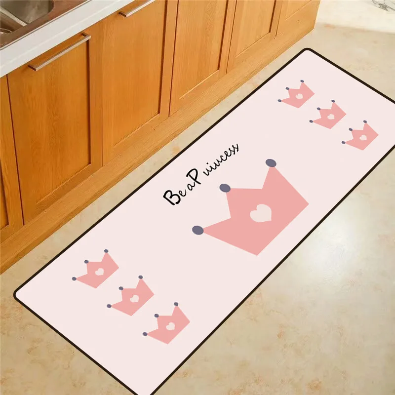 فقاعة قبلة مزرعة ديكور المنزل حصائر مطبخ أسلوب بسيط الوردي تاج نمط حصيرة 40cmx60cm المطبخ البساط البوليستر الحصير الكلمة Mat Aliexpress