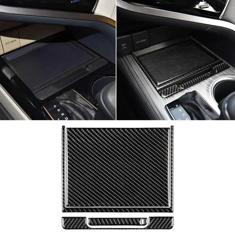 

VODOOL 4Pcs/Set Carbon Fiber Auto Car Center Console Storage Box Bin Trim Sticker Decals For Toyota Camry 2018 2019 Car Styling