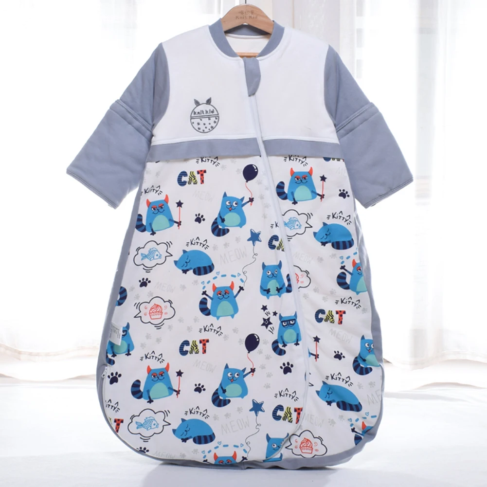 Cotton Baby Sleeping Bag Print Zipper Long Sleeve Newborn Anti-Kicked Sleep Sack Baby Bedding Products For 0-12 Months Baby Se24
