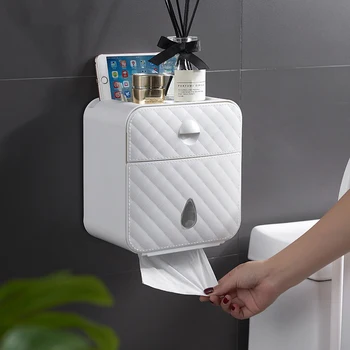 

Tissue Box Napkin Case Cover Holder Container Waterproof Wall-mounted for Bathroom DC112