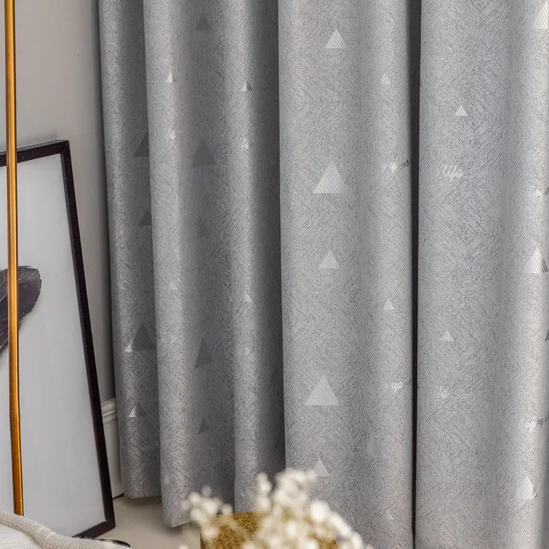 

Popangel New Arrived Modern Design Thickening Jacquard Finished Blackout Curtains For Living Room Customized Bedroom Curtains