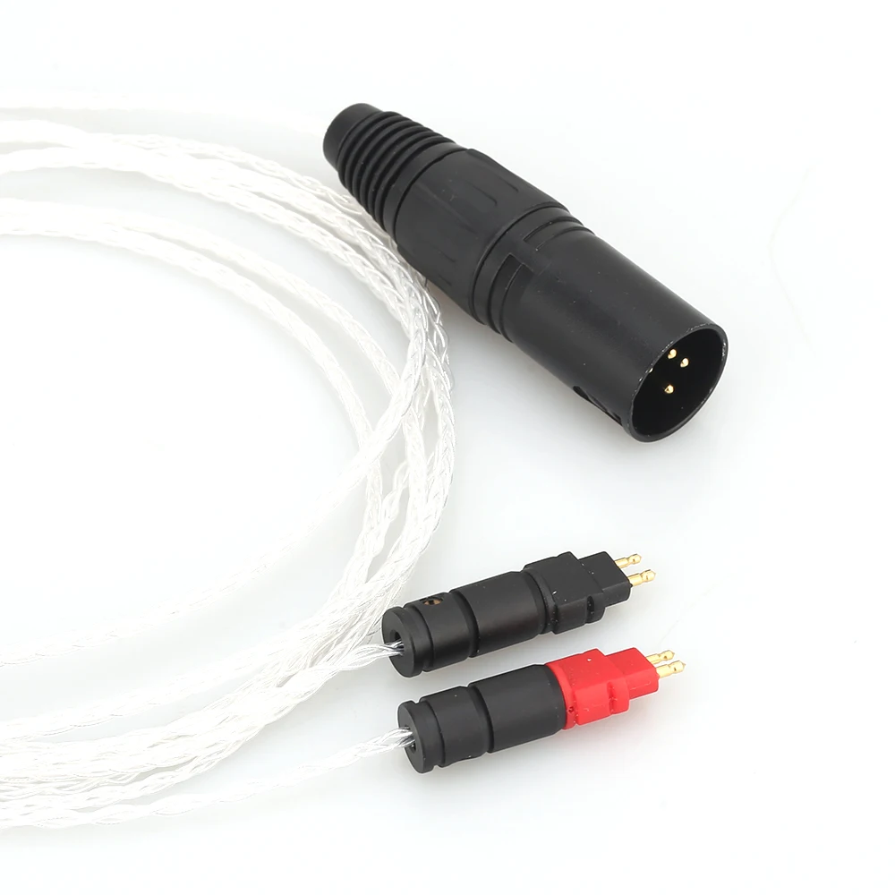 8Cores OCC Silver Plated Headphone Upgraded Cable BALANCED XLR Cable for HD650 HD600 HD660s HD6XX UP OCC Silver Plated Copper
