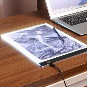 

2020Tattoo Stencil Board Light Box Tracing Drawing Pad Table 3 Level Dimming A4 USB Powered Ultra-thin LED Drawing Board Aritist