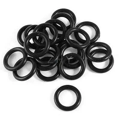 

21mm OD Black Rubber O-Ring Seal Washers for Airbrush Vehicle Nozzles 20Pcs